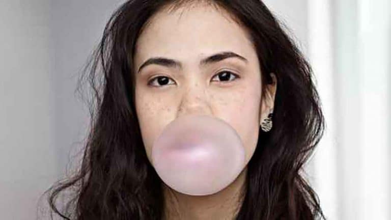 Kaugummiblase als Metapher für eine Immobilienblase