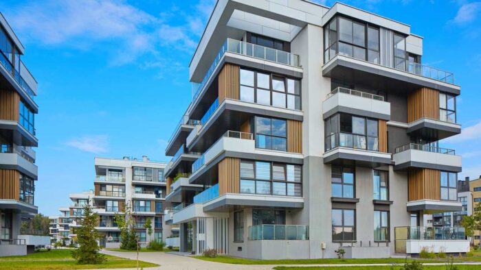 Neubauquartier mit Eigentumswohnungen